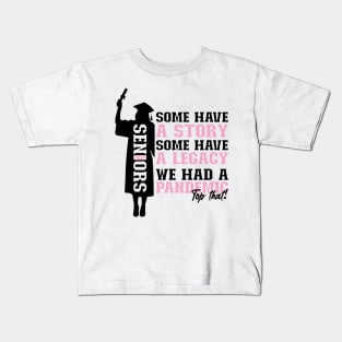 Pandemic Graduation | Black And Pink Text Funny Graduation Kids T-Shirt